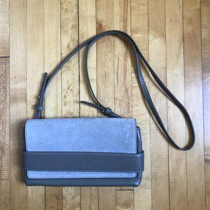 Banana Republic Crossbody or Clutch - Grey Leather